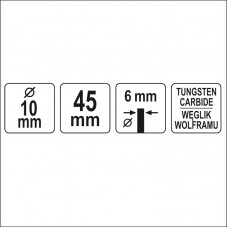 YT-61725 YATO Freza pentru metal diametru 10 mm, l..